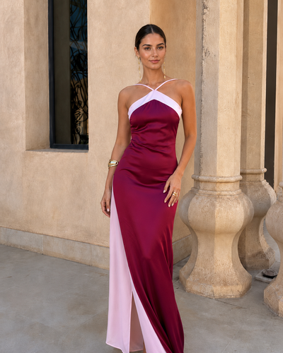 Vestido Oasis en burdeos