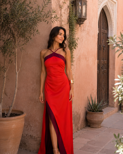 Vestido Oasis en rojo