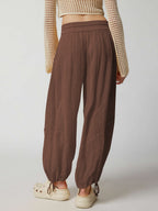 Pantalón Palazzo de Pierna Ancha para Dama · Tiro Alto con Agujeta Ajustable