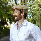 Luis | Gorra Newsboy Redonda de Lino