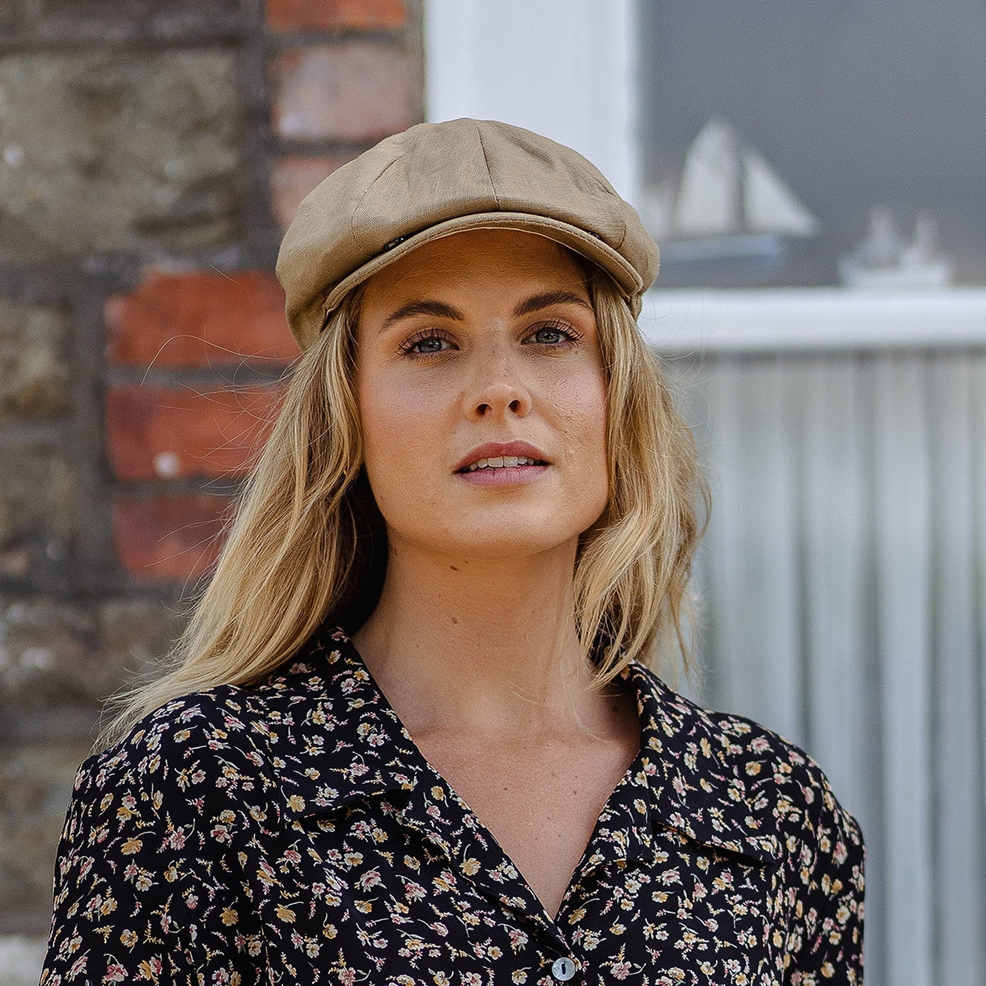 Luis | Gorra Newsboy Redonda de Lino