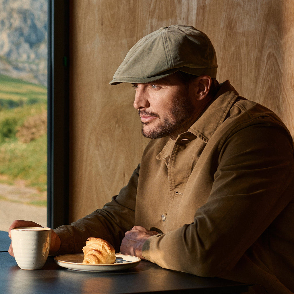 Fernando | Gorra Newsboy Redonda Hudson de Lona de Algodón