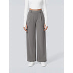 DayStretch pantalones de cintura alta para la oficina de pernera recta con bolsillos