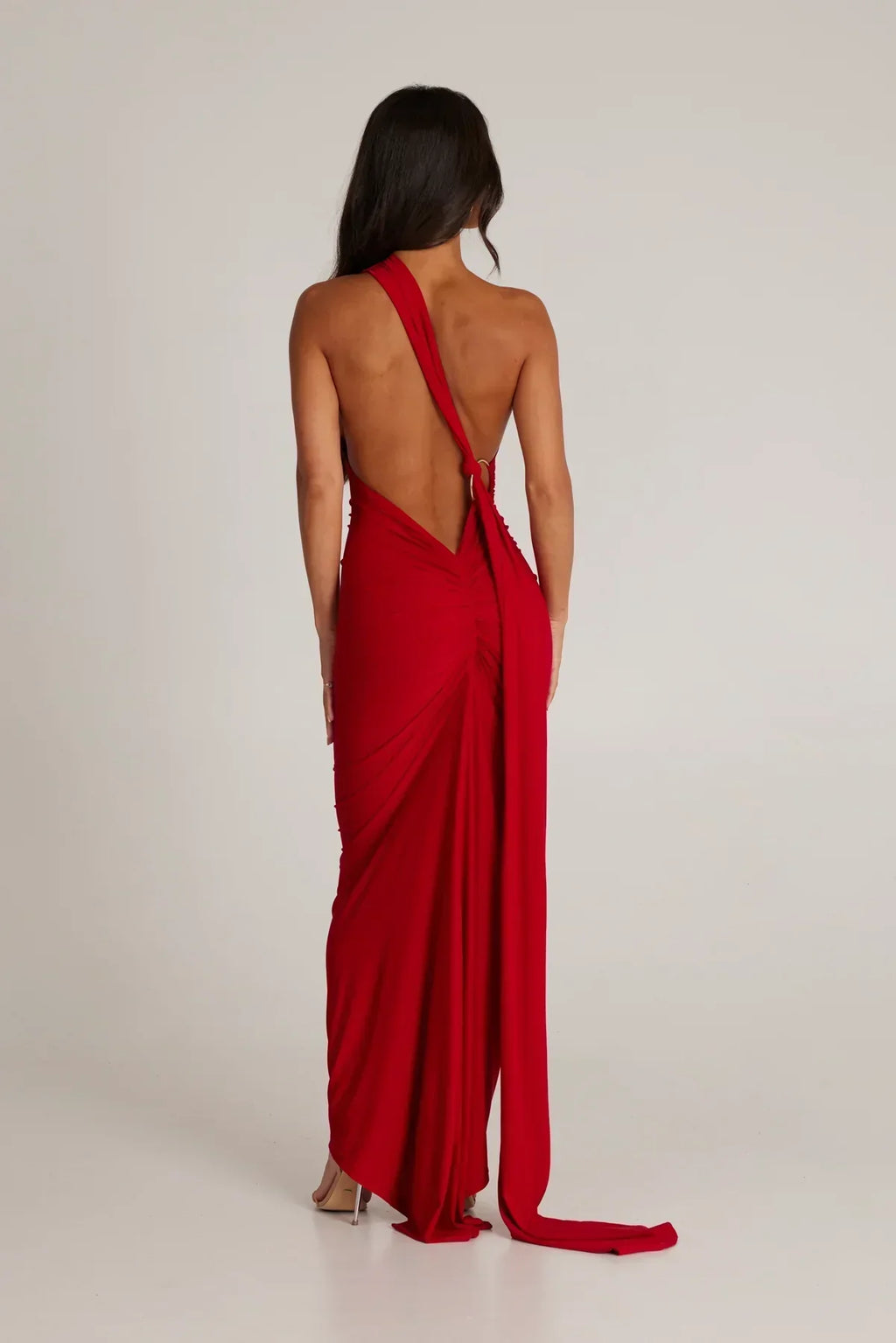 Tina | Versatile Sash One-Shoulder Grecian Maxi Dress