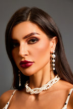 Pendientes perla cascada