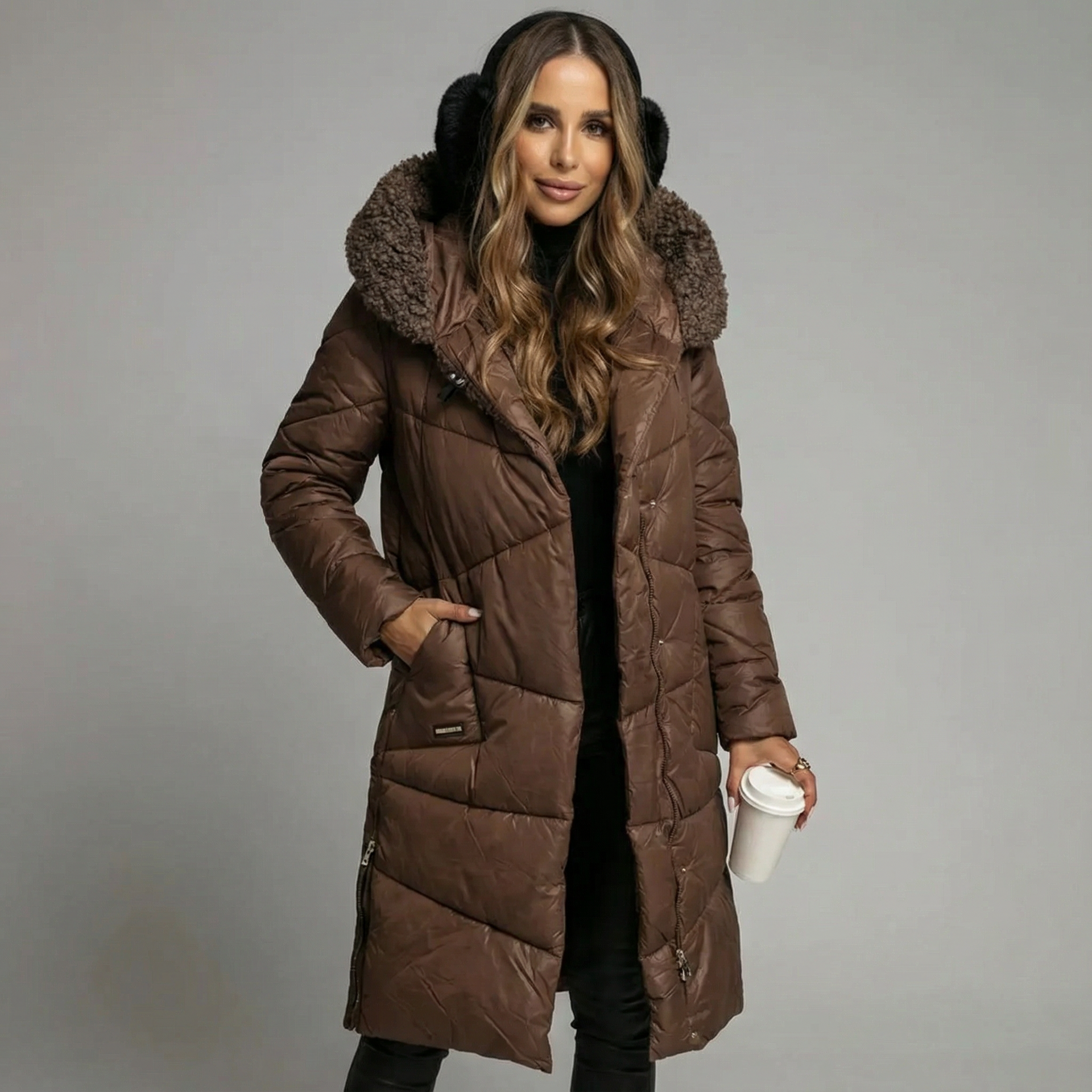 Noemí | Abrigo de Invierno Aislado de Corte Largo