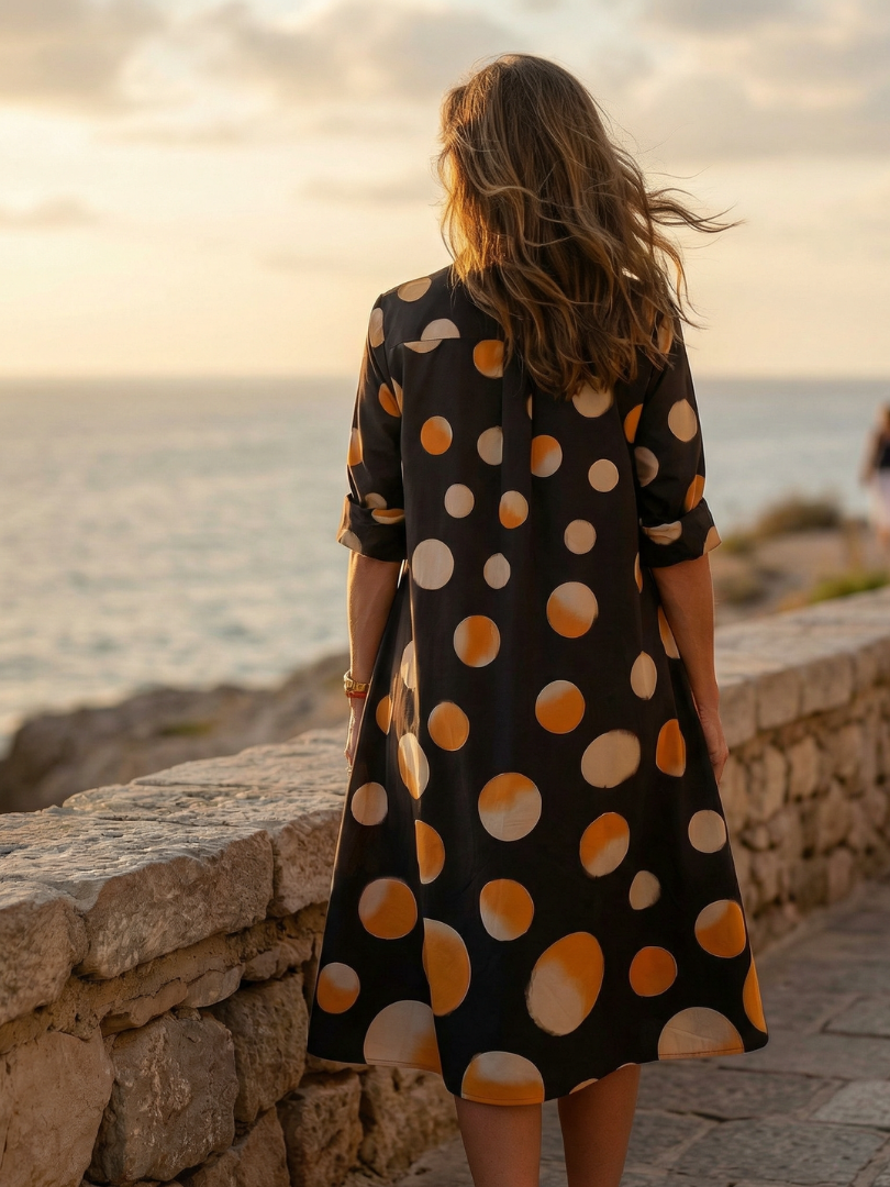 Vespera | Vestido Lunares al Atardecer
