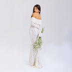 Lissy | Bell Sleeve Lace Off-Shoulder Maxi Dress