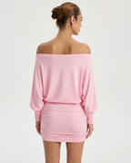 Jaimey | Draped Top Ruched Fitted Skirt Mini Dress