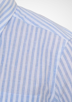 Camisa costera a rayas Portofino - azul claro
