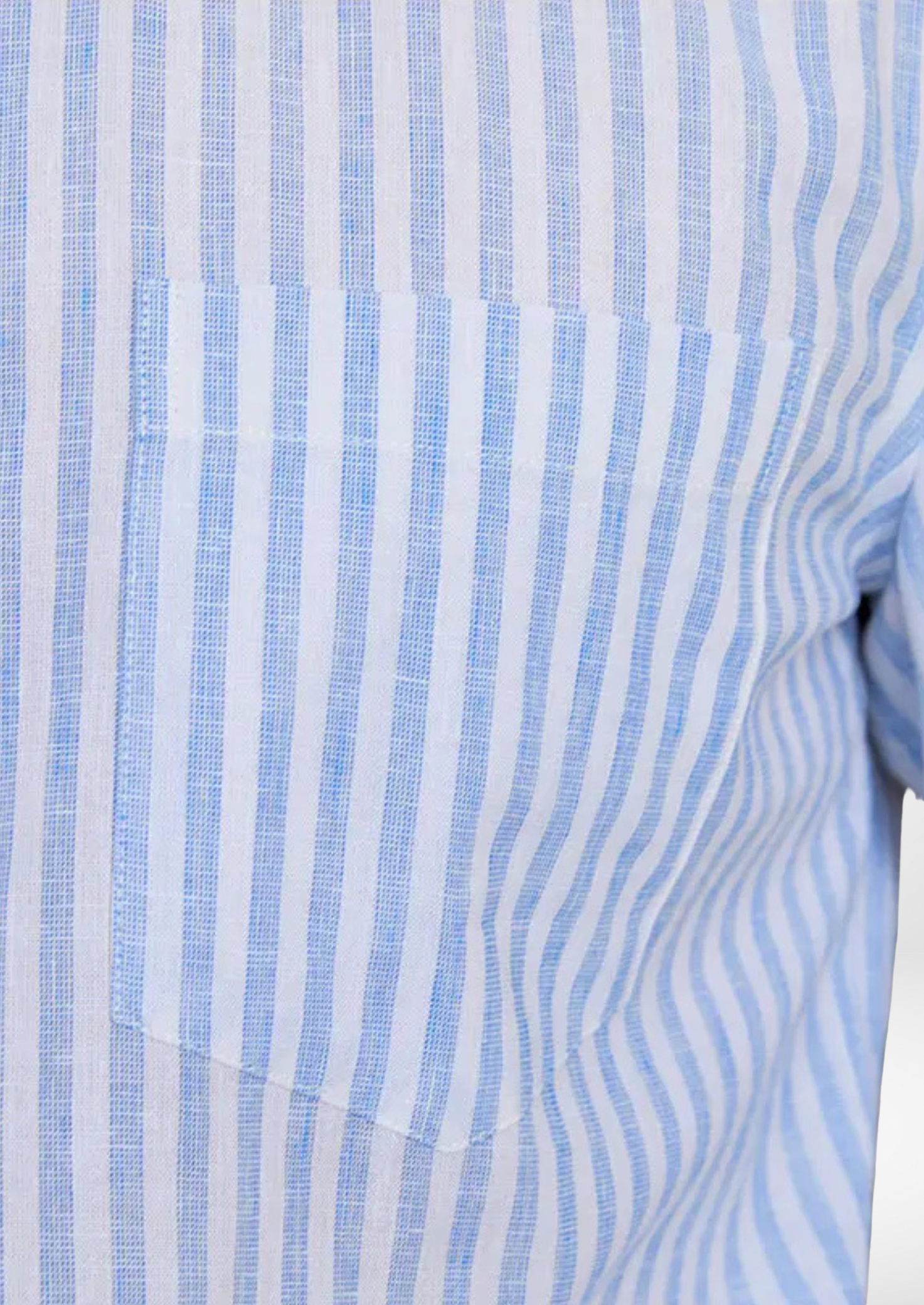 Camisa costera a rayas Portofino - azul claro