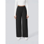 DayStretch pantalones de cintura alta para la oficina de pernera recta con bolsillos