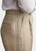 Pantalones plisados toscanos de estilo costero - Arena