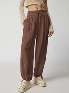 Pantalón Palazzo de Pierna Ancha para Dama · Tiro Alto con Agujeta Ajustable