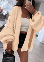 Womens Oversized Cardigan Sweaters Fall Long Lantern Sleeve Knit