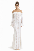 Annie | Sculpting Mesh Lined Stretch Floral Lace Dress