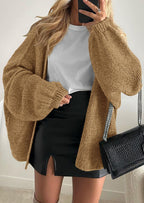 Womens Oversized Cardigan Sweaters Fall Long Lantern Sleeve Knit