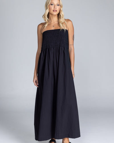 Carmelita | Strapless Shirred Maxi Dress