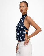 Polka Muse Halter Top