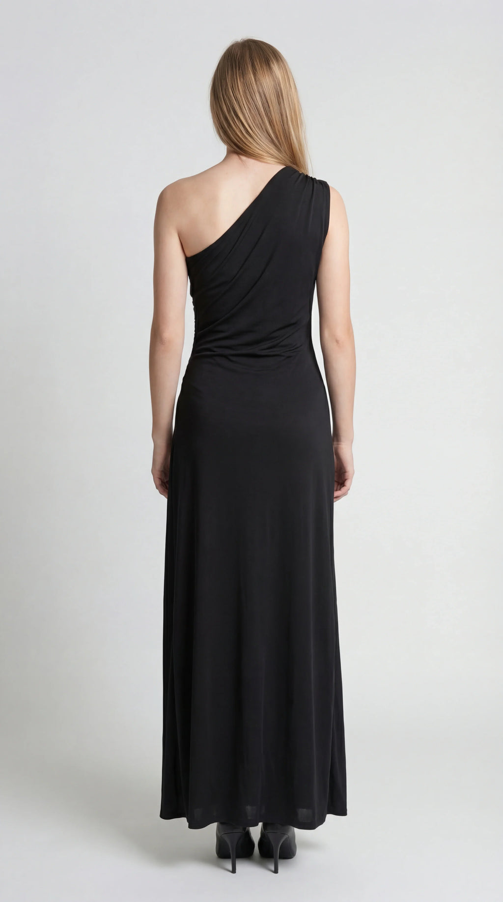 Aurora | Asymmetric Draped One-Shoulder Maxi Dress