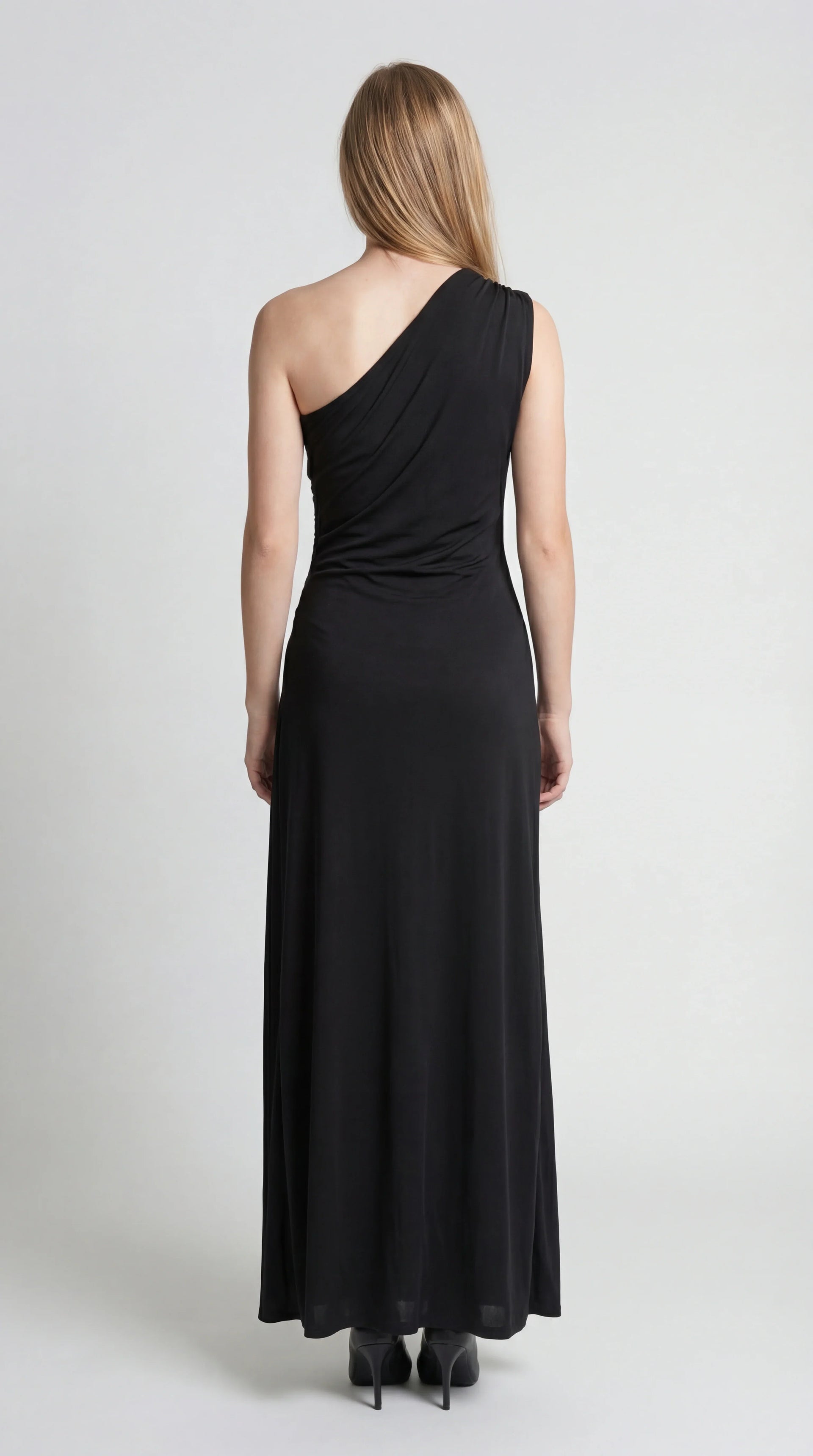 Aurora | Asymmetric Draped One-Shoulder Maxi Dress