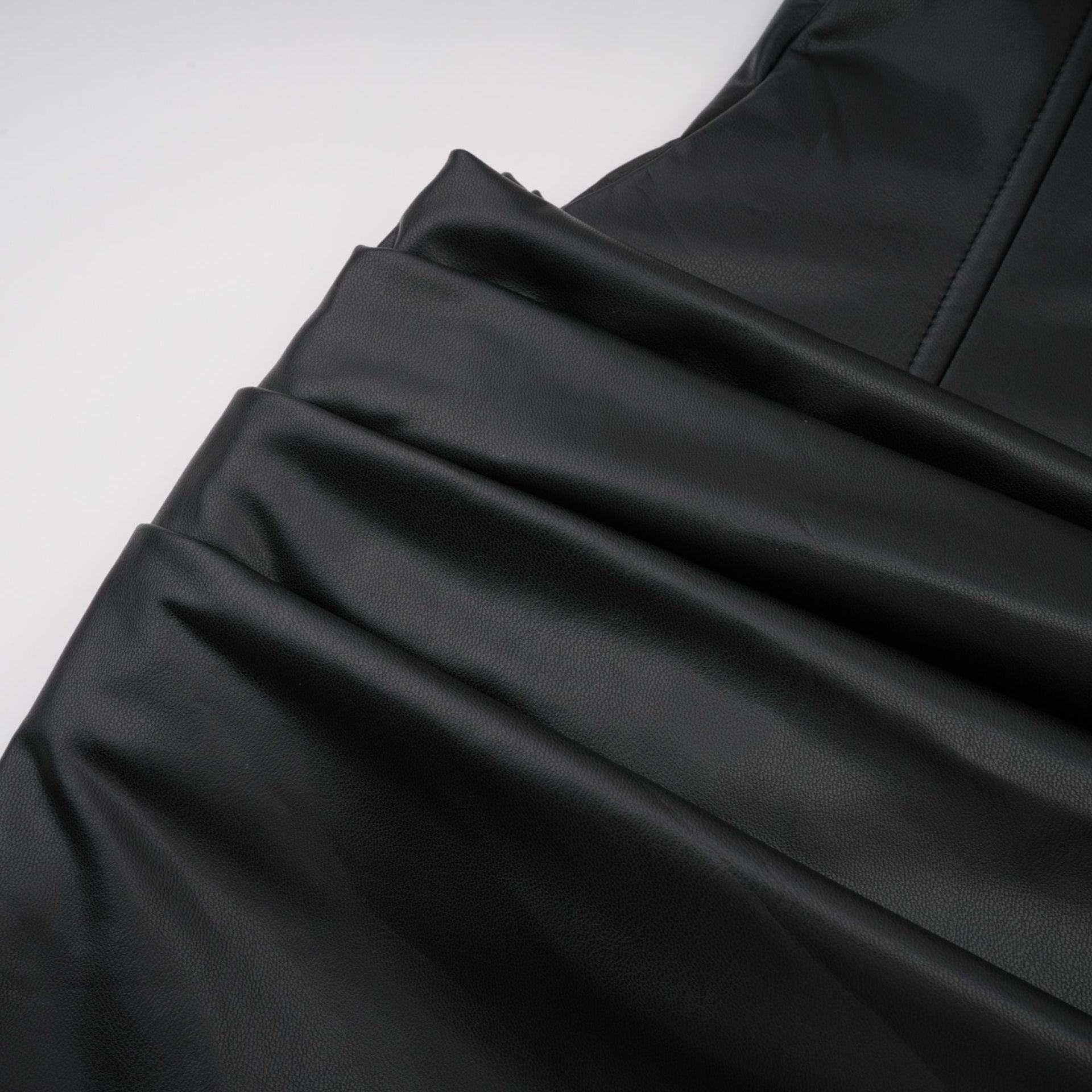 Agnes | Textured Faux Leather Off-the-Shoulder Mini Dress