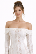 Annie | Sculpting Mesh Lined Stretch Floral Lace Dress