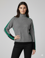 Malú | Jersey de cuello alto con rayas en contraste