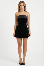 Noelle | Bold Modern Fold-Over Ultra Mini Dress