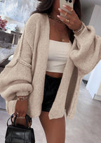 Womens Oversized Cardigan Sweaters Fall Long Lantern Sleeve Knit
