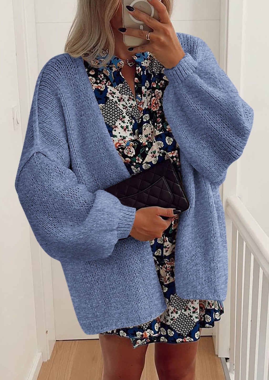 Womens Oversized Cardigan Sweaters Fall Long Lantern Sleeve Knit