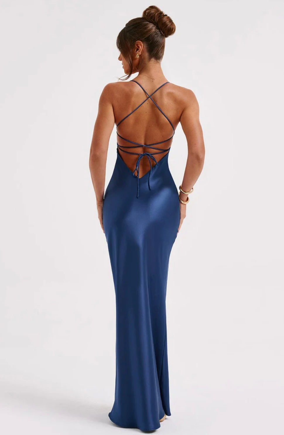 Macie | Fluida que roza el cuerpo - Vestido largo de escote corazón