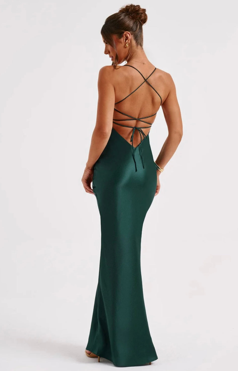Macie | Fluida que roza el cuerpo - Vestido largo de escote corazón