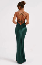 Macie | Fluida que roza el cuerpo - Vestido largo de escote corazón