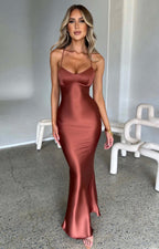 Macie | Fluida que roza el cuerpo - Vestido largo de escote corazón