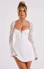 Jasmine | Sculpted Bust Luxury Lace Mini Dress
