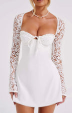 Jasmine | Sculpted Bust Luxury Lace Mini Dress