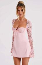 Jasmine | Sculpted Bust Luxury Lace Mini Dress