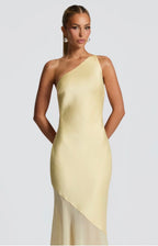 Feline | Bias-Cut Fluid Layered Skirt Sculpted Maxi Dress