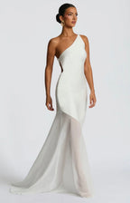 Megan | Layered Fluid Sculpted Bias-Cut Maxi Dress
