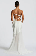 Feline | Bias-Cut Fluid Layered Skirt Sculpted Maxi Dress