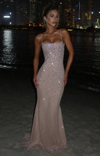 Luminara | Shimmering Refined Opulence Sculpted Maxi Dress