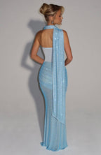 Estelle | Strapless Draped Panel Ruched Maxi Dress
