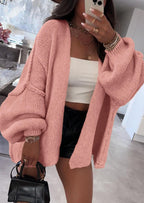 Womens Oversized Cardigan Sweaters Fall Long Lantern Sleeve Knit