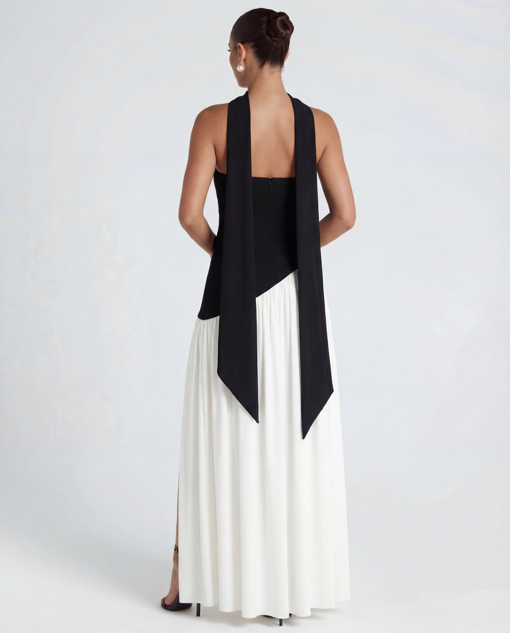 Aveline | Strapless Maxi Dress Thigh-High Split