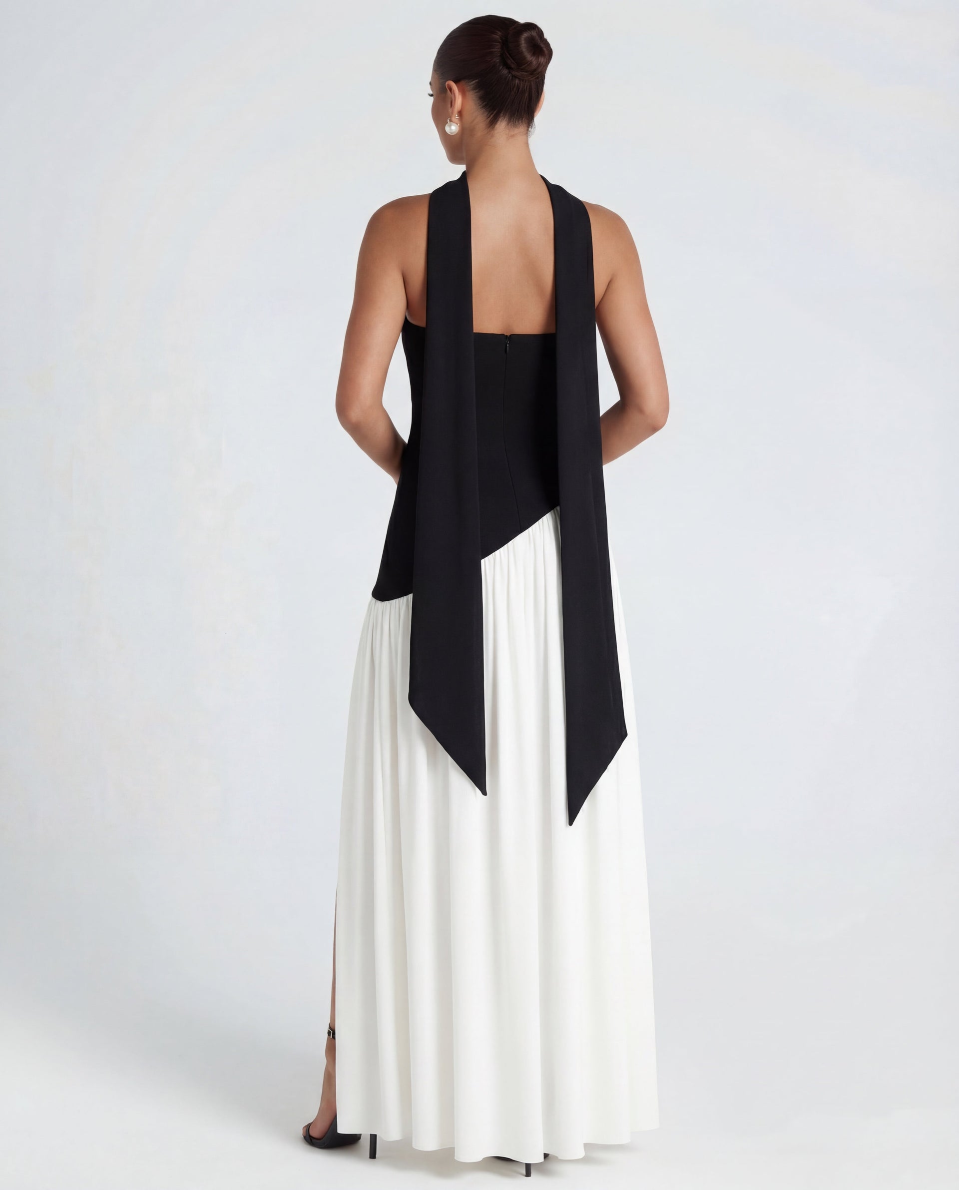 Aveline | Strapless Maxi Dress Thigh-High Split