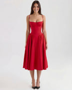Amaria | Underwired Sweetheart Neckline Corset Midi Dress