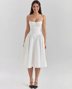 Amaria | Underwired Sweetheart Neckline Corset Midi Dress