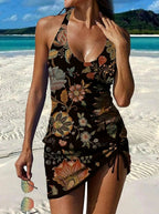 Adriana | Bañador Gráfico Floral con Short, Efecto Vientre Plano