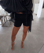 Velvet | Lustrous Black Velvet Mini Dress